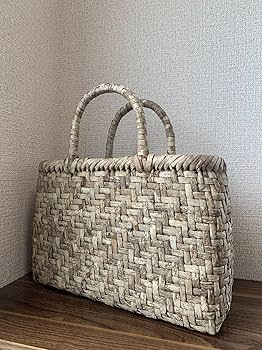 Amazon.co.jp: 胡桃皮かごバッグ 胡桃表皮 くるみ籠バッグ 網代